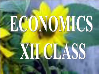 ECONOMICS XII CLASS