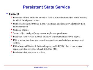 Persistent State Service