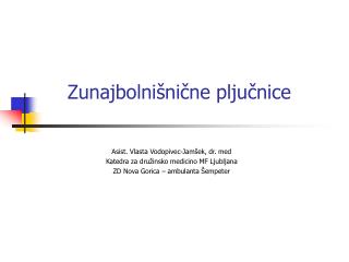 Zunajbolnišnične pljučnice