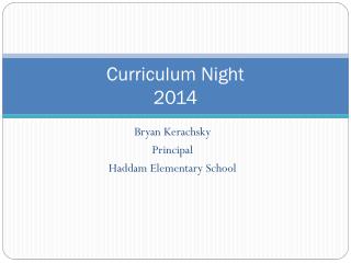 Curriculum Night 2014