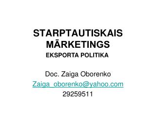 STA R PTAUTISKAIS MĀRKETINGS