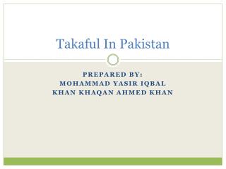 Takaful In Pakistan
