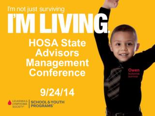 HOSA State Advisors Management Conference 9/24/14