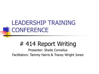 LEADERSHIP TRAINING CONFERENCE