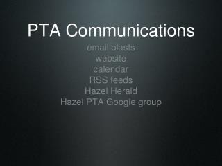 PTA Communications