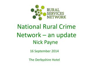 National Rural Crime Network – an update