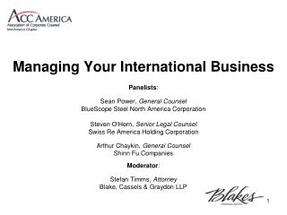 Managing Your International Business