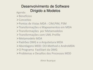 Desenvolvimento de Software Dirigido a Modelos
