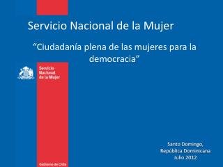 Servicio Nacional de la Mujer