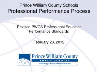 Prince William County Schools Professional Performance Process