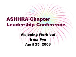 ASHHRA Chapter Leadership Conference