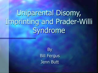 Uniparental Disomy, Imprinting and Prader-Willi Syndrome