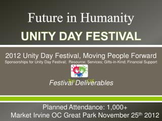 Unity Day Sponsor Packages