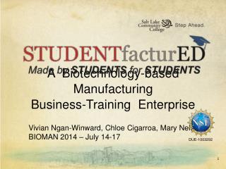 A Biotechnology-based Manufacturing Business-Training Enterprise