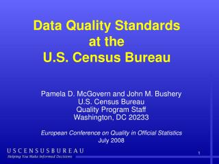 Data Quality Standards at the U.S. Census Bureau