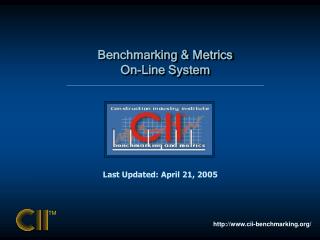 Benchmarking &amp; Metrics On-Line System