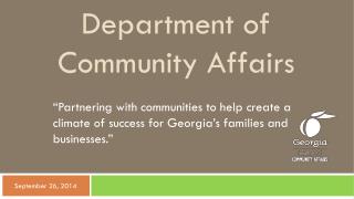 Department of Community Affairs