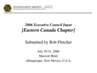 2006 Executive Council Input [Eastern Canada Chapter]