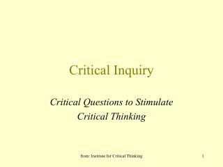 Critical Inquiry