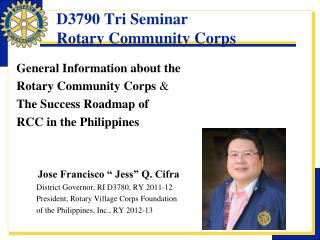 D3790 Tri Seminar Rotary Community Corps