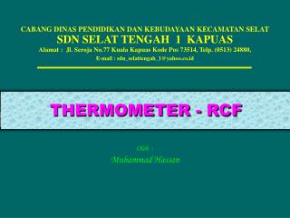 THERMOMETER - RCF