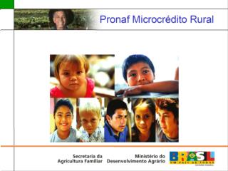 Pronaf Microcrédito Rural