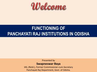 Functioning of Panchayati Raj Institutions In Odisha