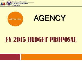 FY 2015 BUDGET PROPOSAL