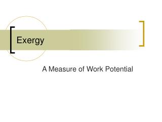 Exergy