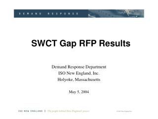 SWCT Gap RFP Results