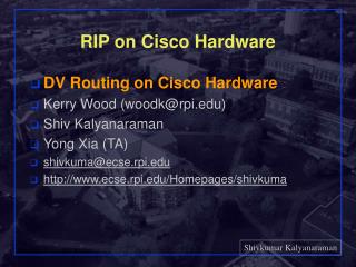 RIP on Cisco Hardware