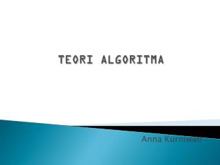 TEORI ALGORITMA