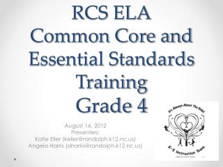 RCS ELA Common Core and Essential Standards Training Grade 4