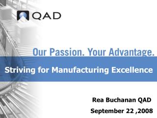 Striving for Manufacturing Excellence