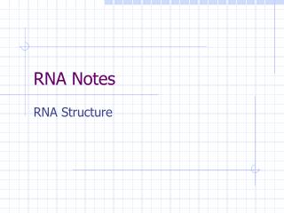 RNA Notes