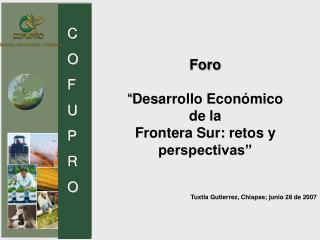 Foro “ Desarrollo Económico de la Frontera Sur: retos y perspectivas”