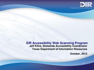 EIR Accessibility Web Scanning Program
