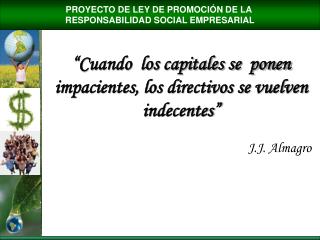 PROYECTO DE LEY DE PROMOCIÓN DE LA RESPONSABILIDAD SOCIAL EMPRESARIAL