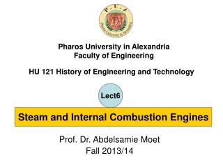 HU 121 History of Engineering and Technology
