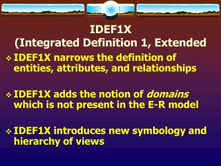 IDEF1X (Integrated Definition 1, Extended
