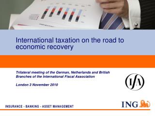 International taxation on the road to economic recovery