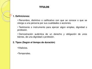 TITULOS