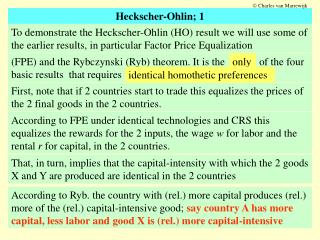 Heckscher-Ohlin; 1