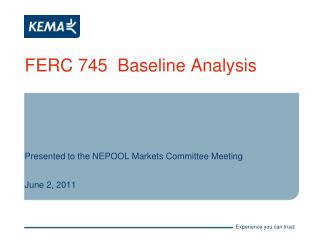 FERC 745 Baseline Analysis