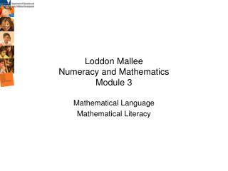 Loddon Mallee Numeracy and Mathematics Module 3
