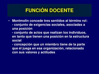 FUNCIÓN DOCENTE