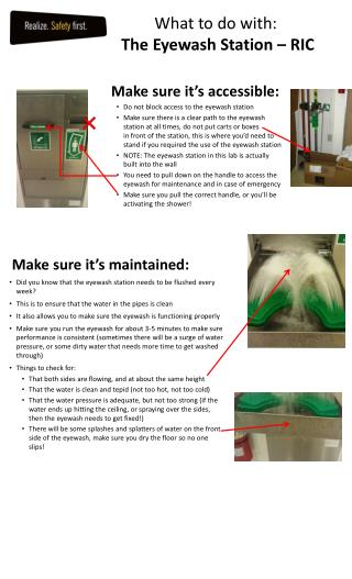 What to do with: The Eyewash Station – RIC