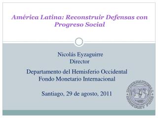 América Latina: Reconstruir Defensas con Progreso Social
