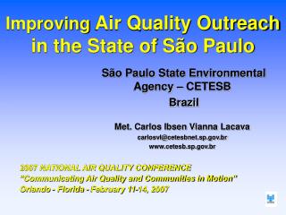 Improving Air Quality Outreach in the State of São Paulo