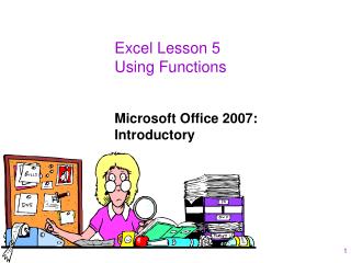 Excel Lesson 5 Using Functions